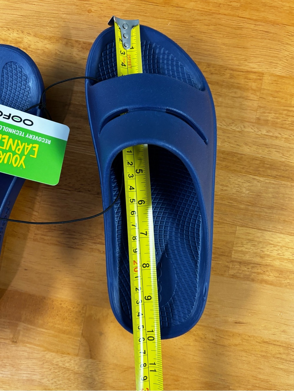 OOFOS Ooahh Navy Blue Slide Sandals Comfort Slip On Women’s 8, Men’s 6 - Picture 9 of 10